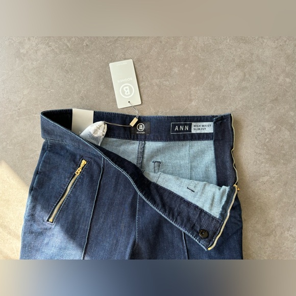 BOGNER Stirrup Jeans Size 27- XS High Waist, Slim Fit for Women Gold Zipper NWT - Picture 12 of 14